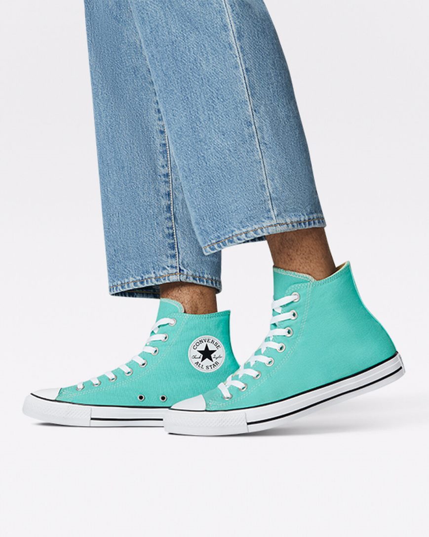 Dámské Boty Vysoké Converse Chuck Taylor All Star Seasonal Color Světle Tyrkysové | CZ XDJH68